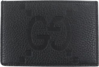 Gucci Pre-owned Jumbo GG Leren Kaarthouder - Heren - Vintage Accessoires - Zwart - ONE Size - Leer - Vintage