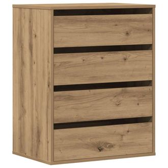Berkfield Home Corner Chest of Drawers Artisian Oak 60x41x76 cm Engineered Wood in Brown | Size: 60 x 41 x 76 cm