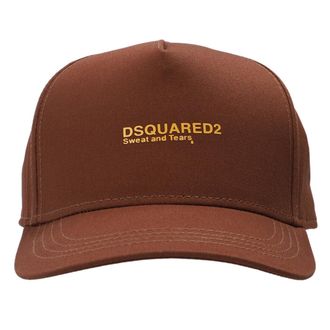Dsquared2 Mens Sweat and Tears Logo Brown Cap - One Size