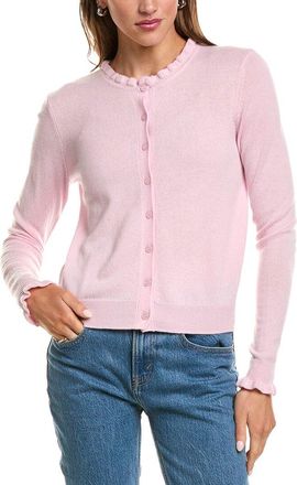 Sofiacashmere Ruffle Cashmere-Blend Cardigan