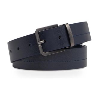 Piquadro Russel Leren Riem - Heren - Accessoires - Blauw - Maat: ONE Size Leer