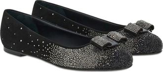 Ferragamo Vara Bow Leather Ballet Flat