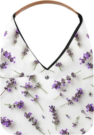 Generic Pretty Lavender Reusable Lightweight Grocery Bags - Foldable Into Compact Pouch, Washable & Sturdy, Multipurpose for Shopping and Travel