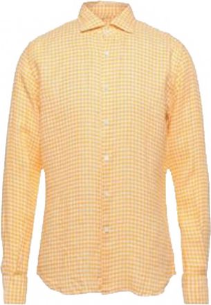 Glanshirt Mens Long Sleeve Top In Orange