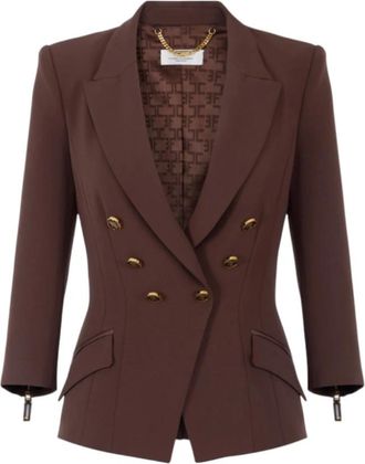 Elisabetta Franchi Mujer, Chaquetas, Marr&oacute;n, Talla: M