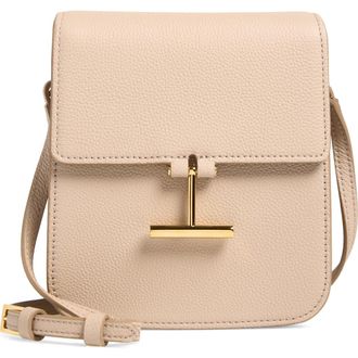 Tom Ford Mini Tara Grained Leather Crossbody Bag in Beige at Nordstrom