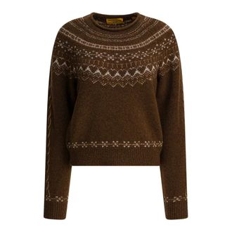 Guest In Residence Round-neck Knitwear, female, Brown, S, Cloud Chalet Crew