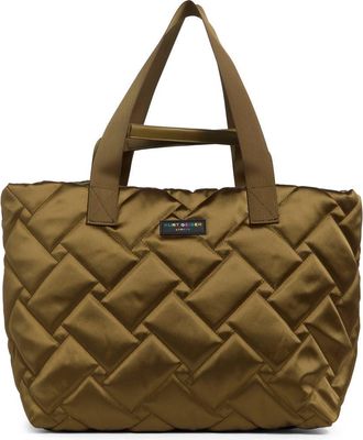Kurt Geiger Quilted Recycled Shopper Bag in Beige/Khaki at Nordstrom Rack