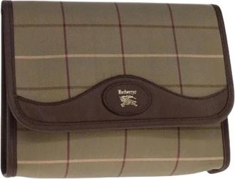 Burberry Pre-owned Clutches, female, Beige, Size: ONE SIZE Pre-owned Canvas Clutch