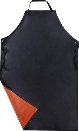 No Brand Delantal Para Hombre - Delantal De Carnicero Impermeable, Delantal De Piel Sint&eacute;tica, Delantal Negro, Delantal De Cocina De Alta Calidad Para Lavar Pl