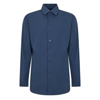 Scotch & Soda Heren Oxford overhemd met lange mouwen (Marine)