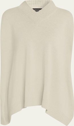 Eskandar Cashmere A-Line Sleeveless Crossover V-Neck Sweater - Long Length