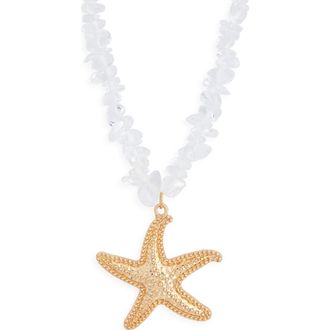 BP. Starfish Pendant Necklace in Gold at Nordstrom