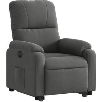 vidaXL Vidaxl - Sill&oacute;n El&eacute;ctrico Reclinable Elevable Tela Microfibra Gris
