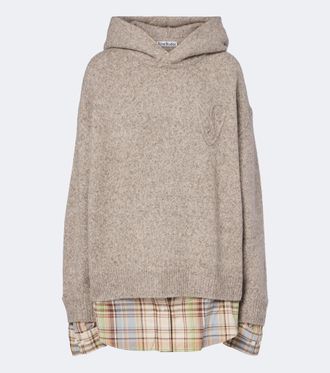 Acne Studios Felpa con cappuccio in misto lana