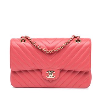 Chanel Pre-owned Womens Classic Flap Quilted Bag - Light Pink Leather - One Size