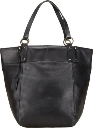 Gucci Black Leather Handbag Tote Bag (Pre-Owned)