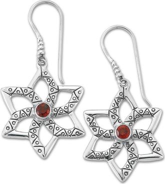 Samuel B. Garnet Flower Drop Earrings in Red at Nordstrom Rack