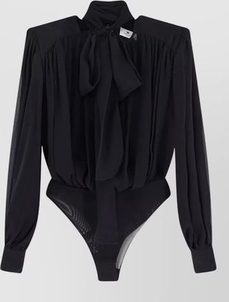 Elisabetta Franchi silk long-sleeve blouse