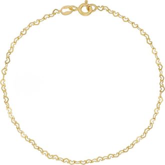 Bony Levy BLG 14K Gold Heart Link Chain Bracelet in 14K Yellow Gold at Nordstrom, Size 7