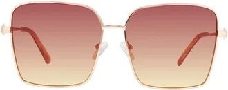 Kurt Geiger 61mm Sunglasses in Gold Copper/plum Sf at Nordstrom