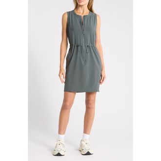 Zella Venture Sleeveless Front Zip Utility Dress in Green Urban at Nordstrom Rack, Size X-Small