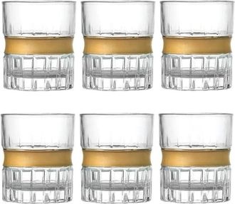 Godinger Set Of 6 Goldband Regine Shot Glasses