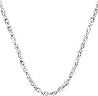 Pompeii3 Mens Polished Steel Single Tone Clasp 6mm Flexible Link 24 Chain