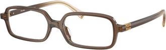 Miu Miu Rechthoekige Brillen - Dames - Brillen - Bruin - 53 MM - Accessoires