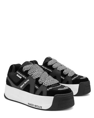 Naked Wolfe Slide Sneaker in Black at Nordstrom, Size 7.5