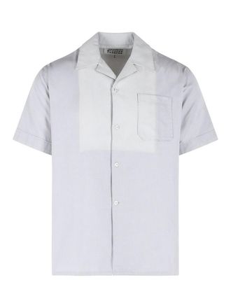 Maison Margiela Cotton Shirt With Grey Bowling Collar