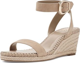 Vince Camuto Fainel Ankle Strap Espadrille Wedge Sandals Womens Wedge Shoes Tortilla : 8.5 M, Leather