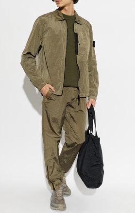 Stone Island Jacket With Logo Patch, Mens, Green