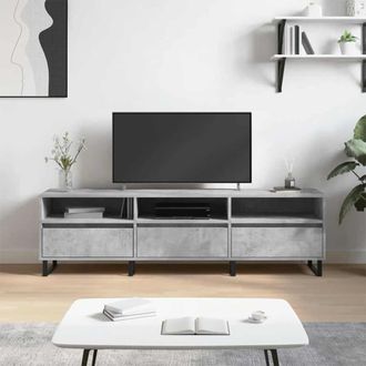 vidaXL Vidaxl - Mueble De Tv Madera Contrachapada Gris Hormig&oacute;n 150x30x44,5 Cm