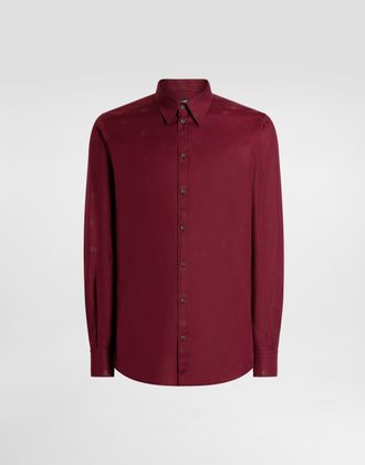 Dolce & Gabbana Logo-print Martini Poplin Shirt - Man Shirts Multicolor 38