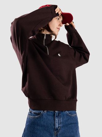 Carhartt Work in Progress Casey High Neck Half-Zip Jersey marr&oacute;n