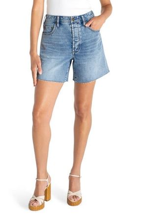 Liverpool L.A. High Waist Cutoff Denim Shorts in Manhattan at Nordstrom, Size 14