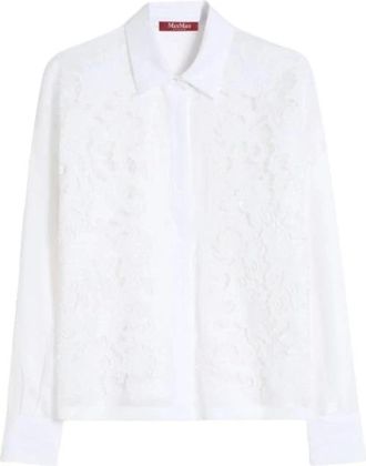 Max Mara Overhemden, Dames, Wit, L, Mstcali Shirt