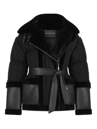 Mani&egrave;re De Voir Tara belted jacket - Black