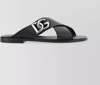 Dolce & Gabbana leather logo sandals
