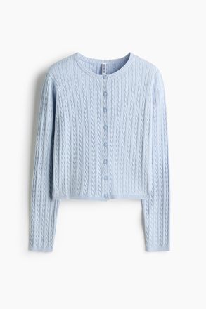 H&M Cardigan in Zopfstrick - Blue