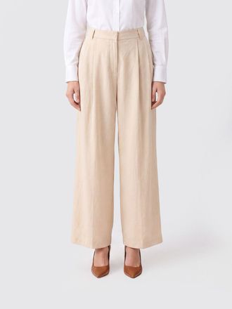 Iro Hayda High-Waisted Wide-Leg Tailored Trousers in Linen Blend
