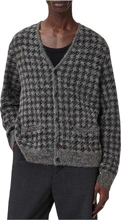 AllSaints Zain Cardigan Mens Jacket Charcoal Grey : 2XL, Polyamide/Wool