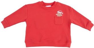 Angel Dear Kids Gingerbread Long Sleeve Pocket T-Shirt in Red/white at Nordstrom, Size 12-18M
