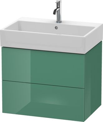 Duravit Duravit L-cube Mueble De Pared, 2 Cajones, 68,4 X 45,9 Cm, Para Vero Air 235070, Color: Jade Laca Alto Brillo - Lc627600303