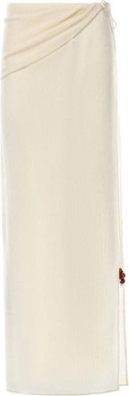 Magda Butrym Long Draped Skirt With Beads