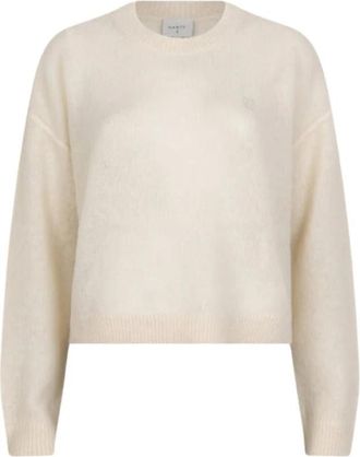 Dante6 Alpaca Trui in Havermout Cr&egrave;me - Dames - Ronde hals truien - Beige - XS - Wol - Truien & Vesten