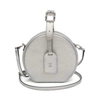 Louis Vuitton Petite Boite Chapeau Epi Leather Silver Leather Handbag (Pre-Owned)