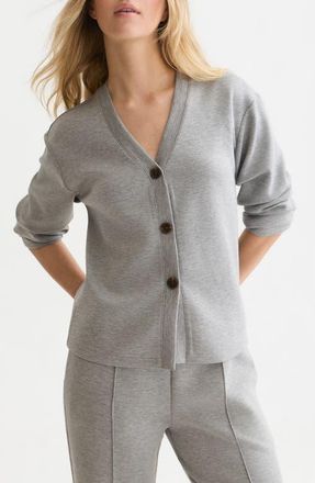 Scotch & Soda Modal Blend Cardigan in Grey Melange at Nordstrom, Size X-Small