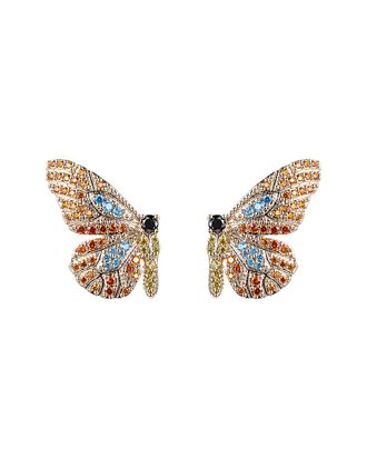 Eyecandy LA Eye Candy La Cz Monarch Butterfly Studs
